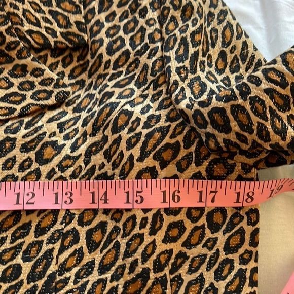 Vintage Leilian leopard print jacket coat blazer size 7 - Picture 7 of 10